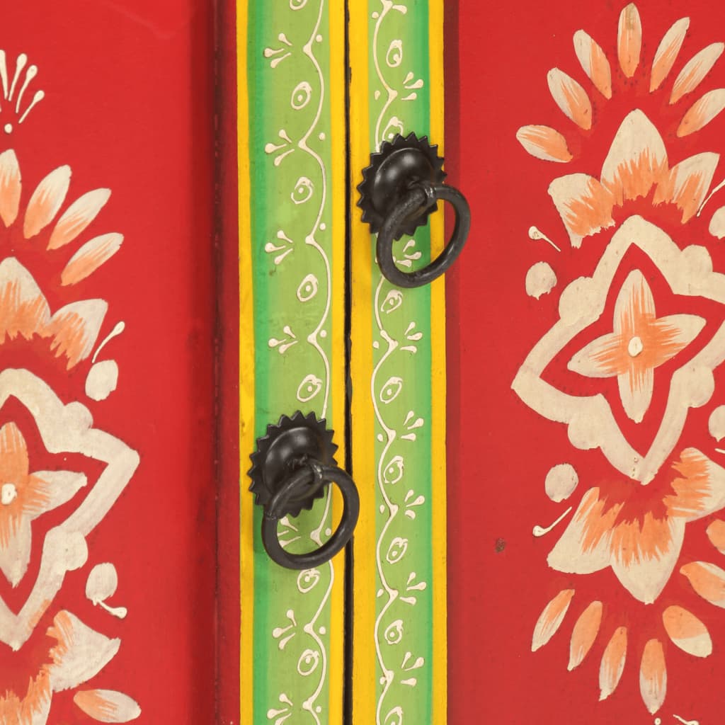 Skänk Trä Handmålad 54x30x74 cm massivt mangoträ