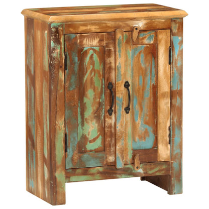 Skänk Trä med 2 dörrar 55x30x70 cm massivt återvunnet trä