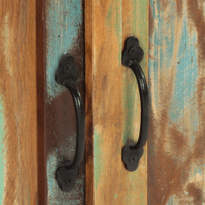 Skänk Trä med 2 dörrar 55x30x70 cm massivt återvunnet trä