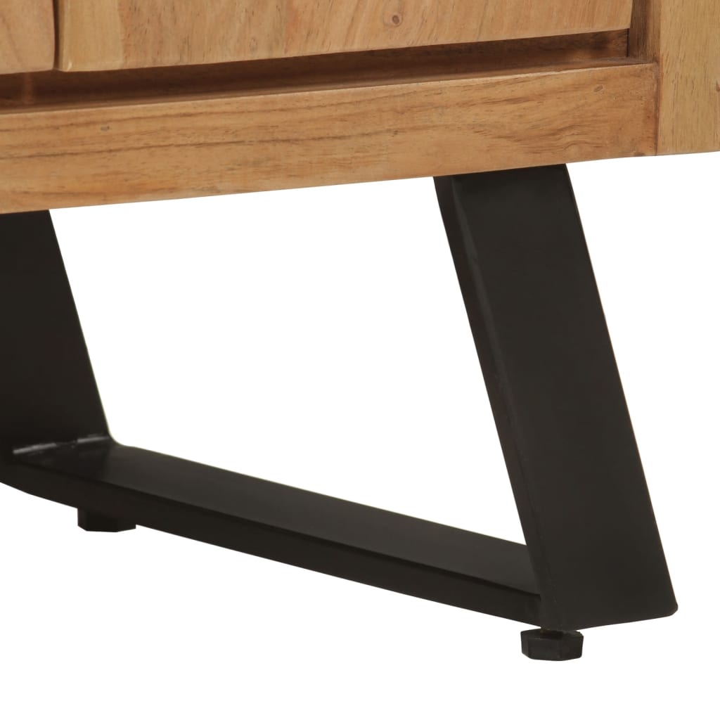 Skänk Trä med 2 dörrar 55x36x72 cm massivt akaciaträ