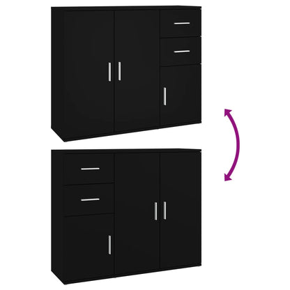 Skänk Svart 91x29,5x75 cm