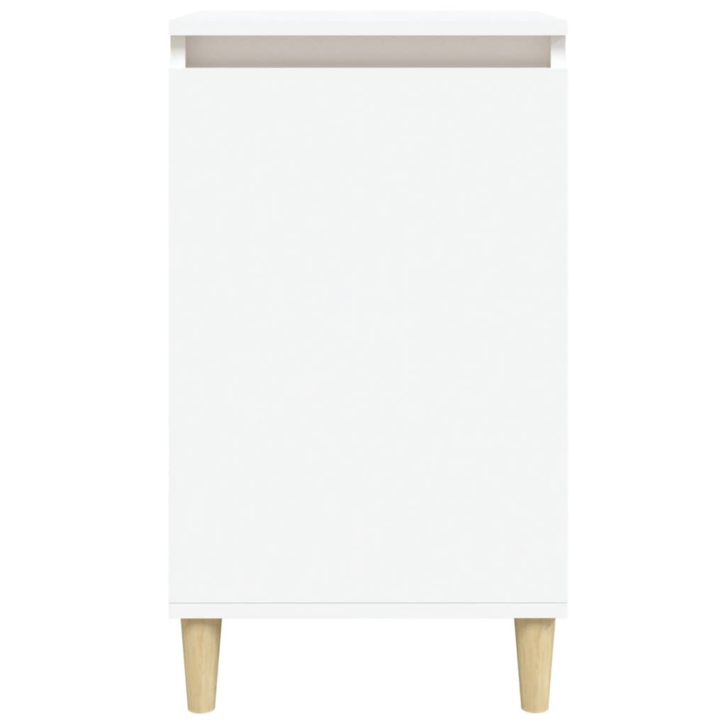 Sängbord 2 st vit 40x35x70 cm konstruerat trä