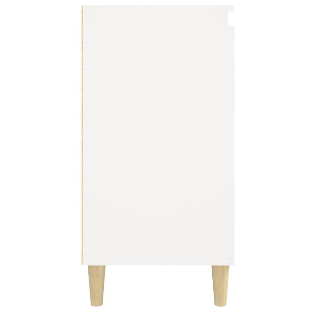 Sängbord 2 st vit 40x35x70 cm konstruerat trä