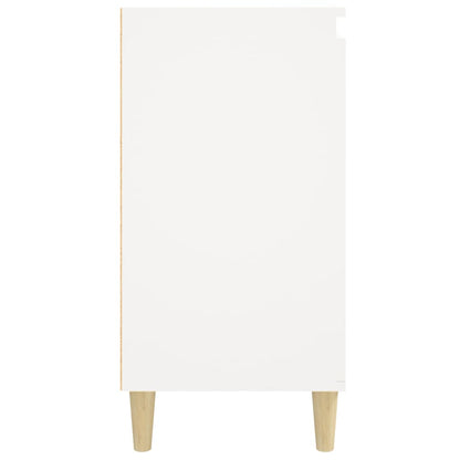 Sängbord 2 st vit 40x35x70 cm konstruerat trä
