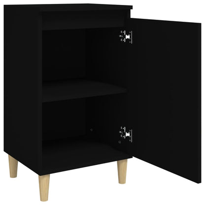 Sängbord 2 st svart 40x35x70 cm konstruerat trä