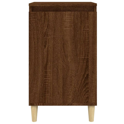 Sängbord 2 st rökfärgad brun ek 40x35x70 cm konstruerat trä