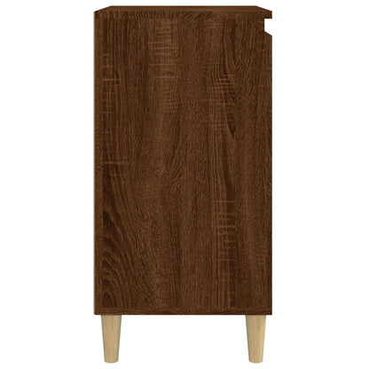 Sängbord 2 st rökfärgad brun ek 40x35x70 cm konstruerat trä