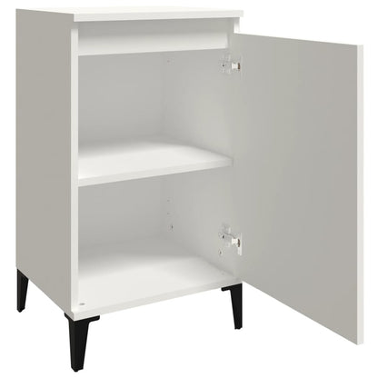 Sängbord 2 st vit 40x35x70 cm konstruerat trä