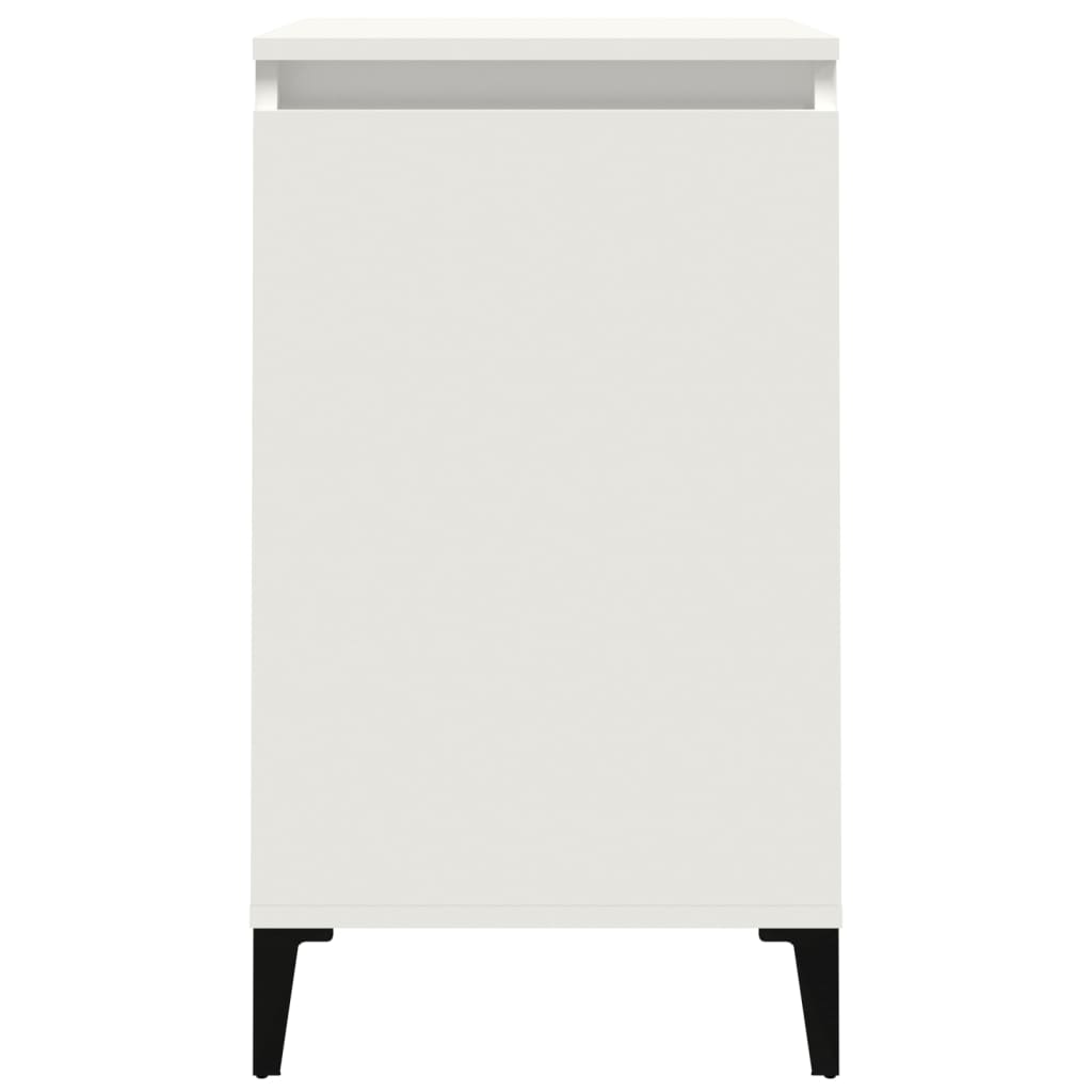 Sängbord 2 st vit 40x35x70 cm konstruerat trä