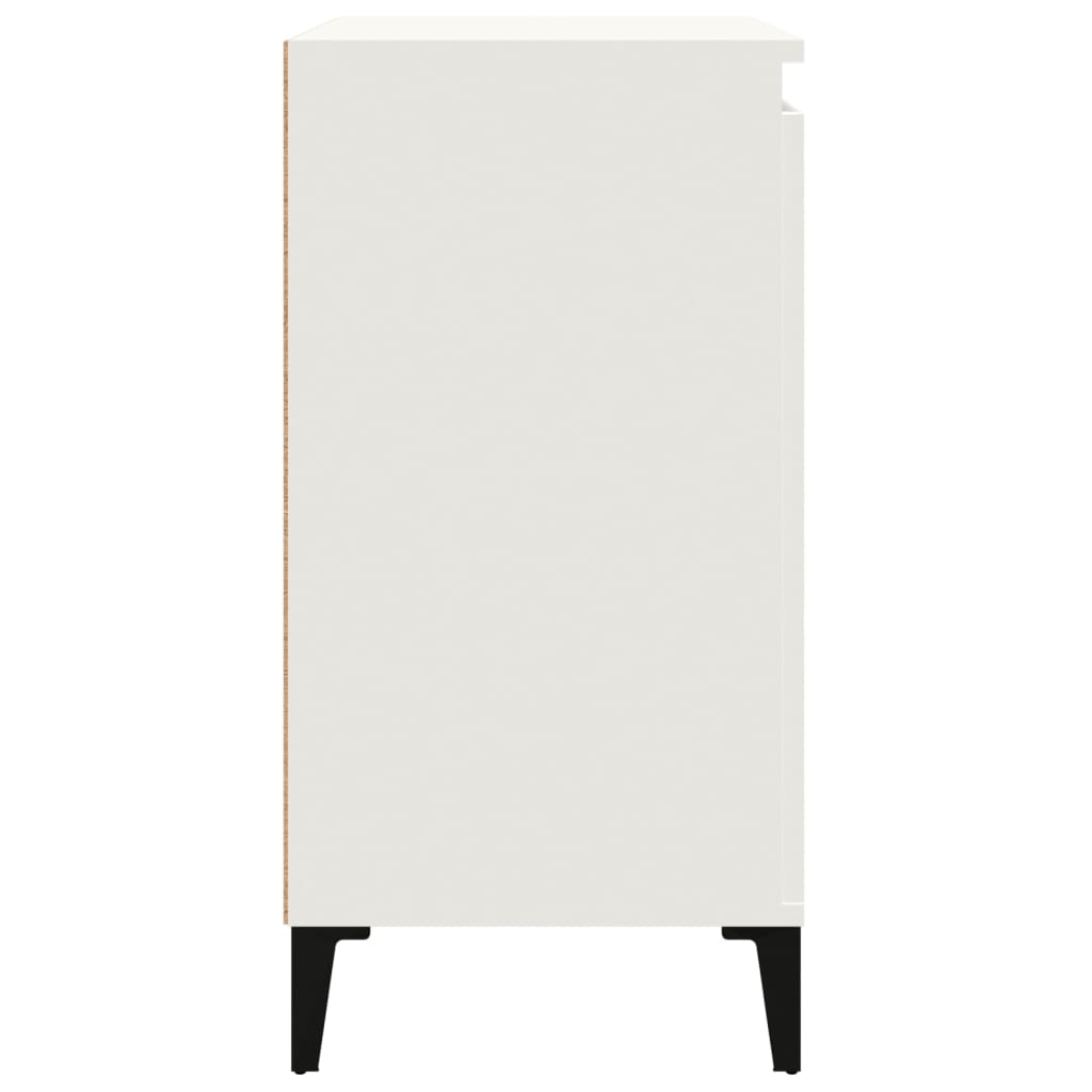 Sängbord 2 st vit 40x35x70 cm konstruerat trä