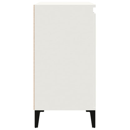 Sängbord 2 st vit 40x35x70 cm konstruerat trä