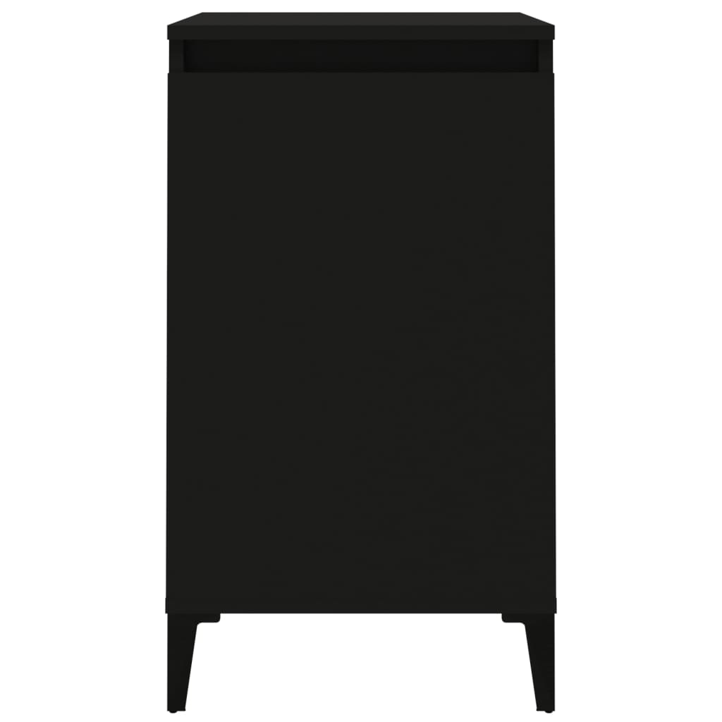 Sängbord 2 st svart 40x35x70 cm konstruerat trä