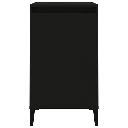 Sängbord 2 st svart 40x35x70 cm konstruerat trä