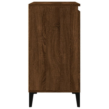 Sängbord 2 st rökfärgad brun ek 40x35x70 cm konstruerat trä