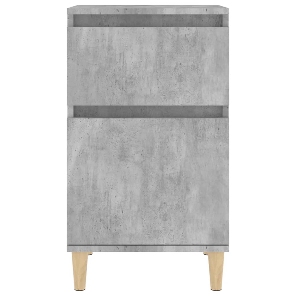 Sängbord betonggrå 2 st 40x35x70 cm