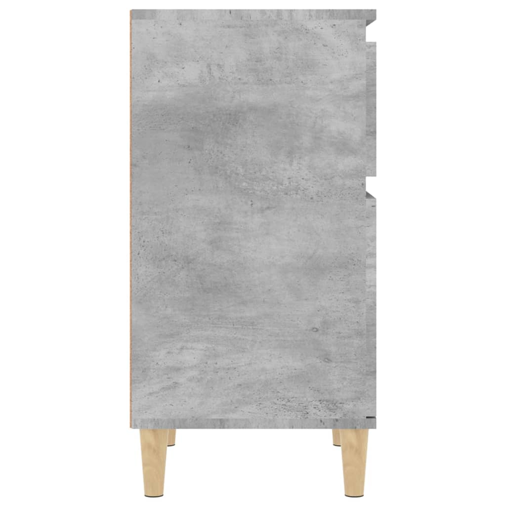 Sängbord betonggrå 2 st 40x35x70 cm