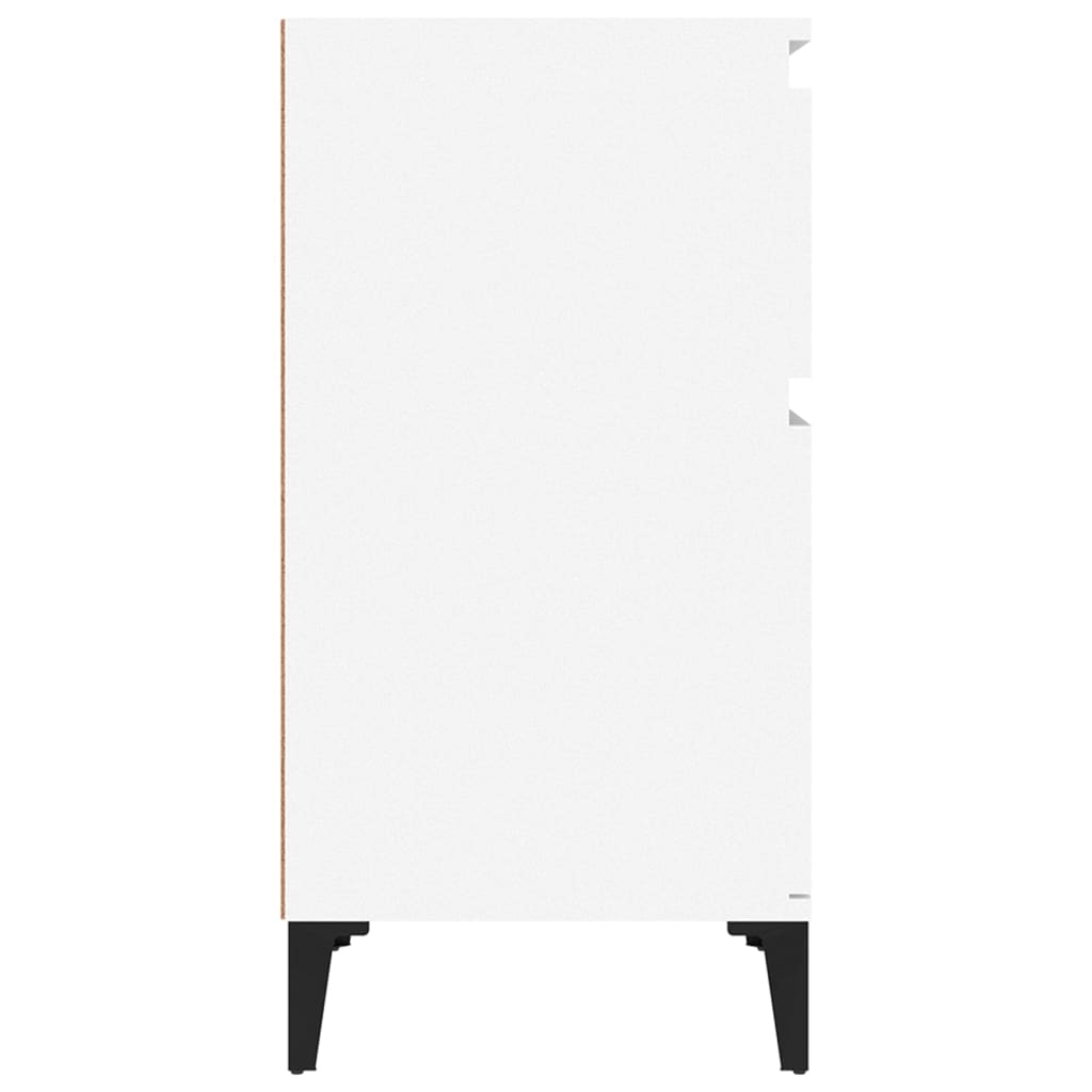 Sängbord 2 st vit 40x35x70 cm