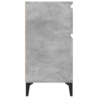 Sängbord betonggrå 2 st 40x35x70 cm
