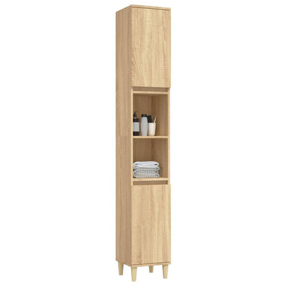 Badrumsskåp Sonoma Ek 30x30x190cm