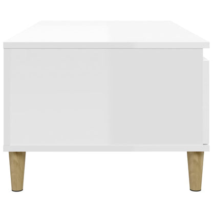 Soffbord Högglans Vit 90x50x36,5 cm