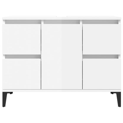 Badrumsunderskåp Högglans Vit 80x33x60 cm