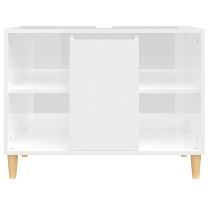 Badrumsunderskåp Högglans Vit 80x33x60 cm