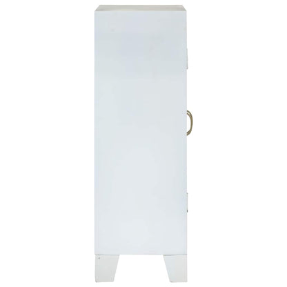 Skåp Vit 55x30x90 cm massivt akaciaträ