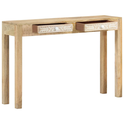 Avlastningsbord Konsollbord Trä 110x30x75 cm massivt blekt mangoträ