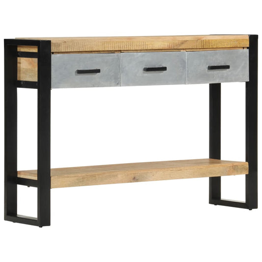 Avlastningsbord Konsollbord Trä 110x30x76 cm massivt grovt mangoträ