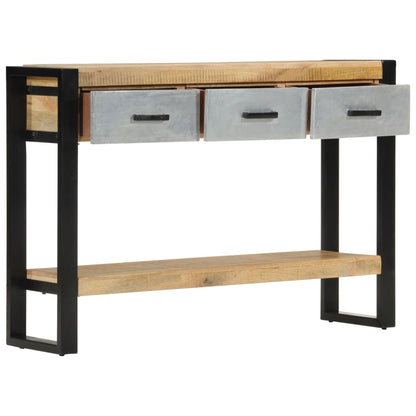 Avlastningsbord Konsollbord Trä 110x30x76 cm massivt grovt mangoträ