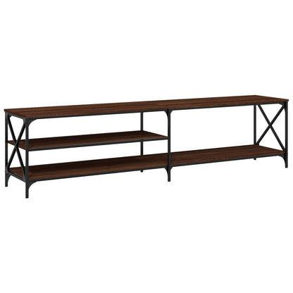TV-Möbel Brun Ek TV-Bänk 200x40x50 cm och metall