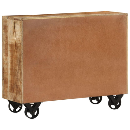 Skänk Trä 80x30x65 cm massivt grovt mangoträ