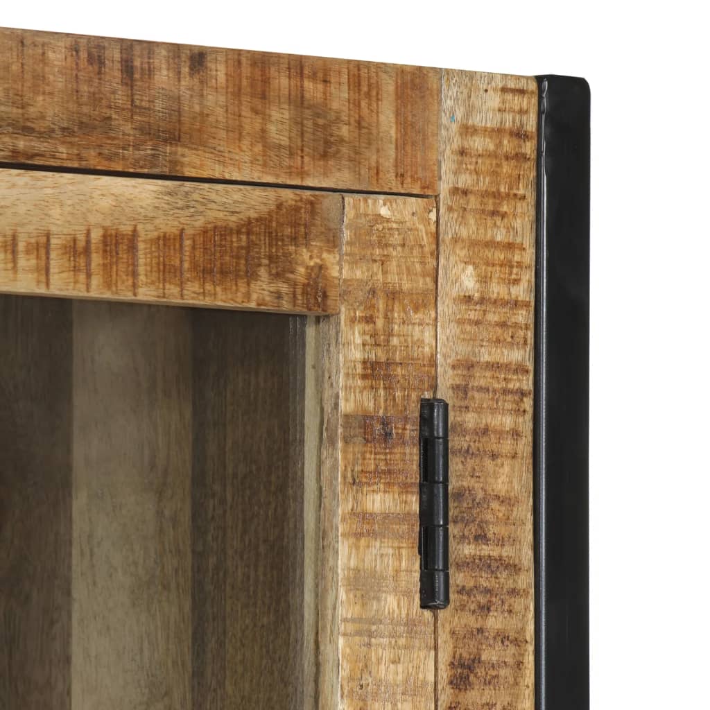 Skåp Trä 100x40x175 cm massivt grovt mangoträ