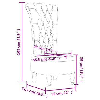 Fåtölj Grön Mörkgrön hög rygg sammet knappar