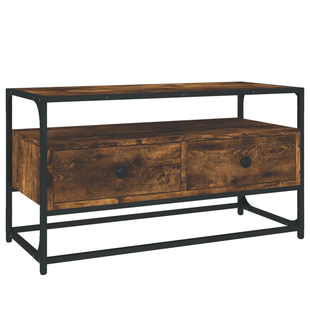 TV-Möbel Rökfärgad Ek TV-Bänk 80x35x45 cm