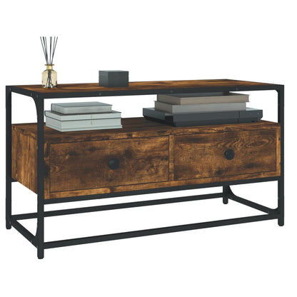 TV-Möbel Rökfärgad Ek TV-Bänk 80x35x45 cm