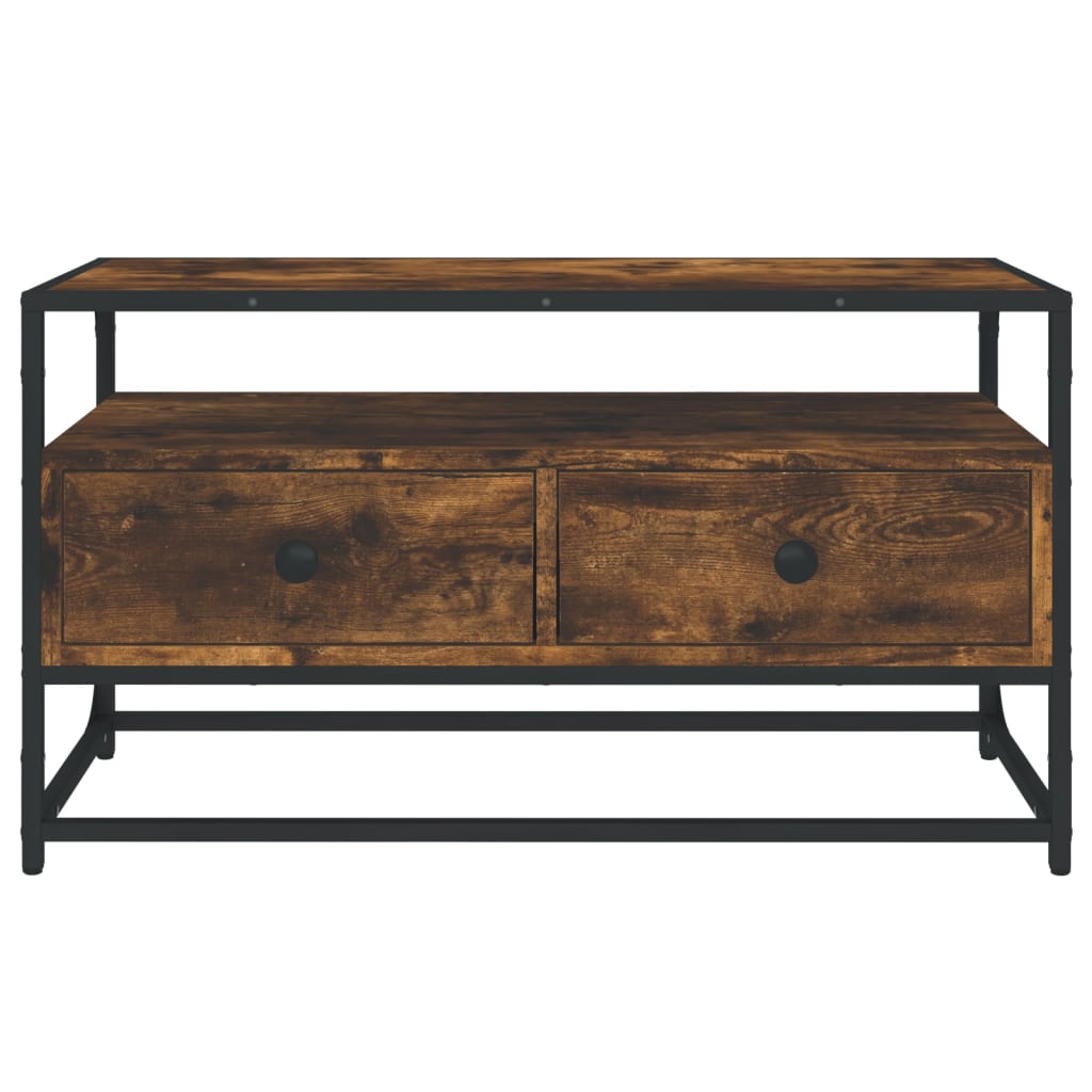 TV-Möbel Rökfärgad Ek TV-Bänk 80x35x45 cm