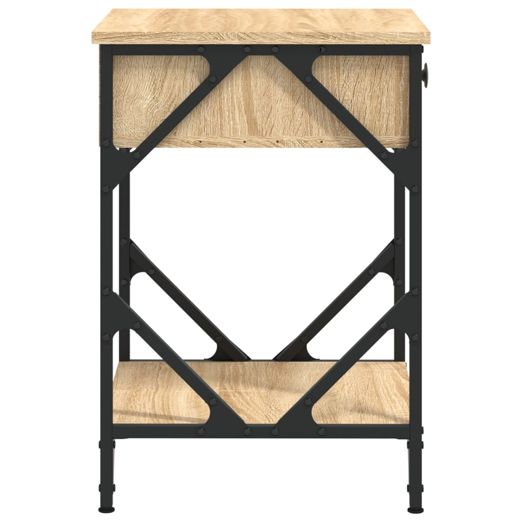 Sängbord 2 st sonoma-ek 40x42x60 cm konstruerat trä