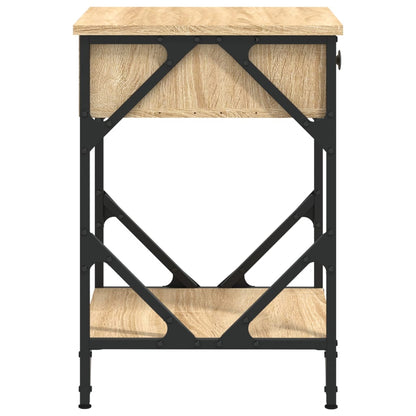 Sängbord 2 st sonoma-ek 40x42x60 cm konstruerat trä