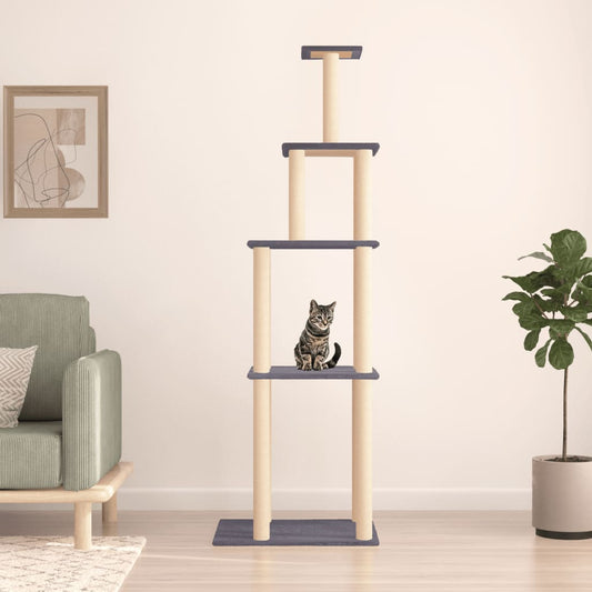 Kattmöbel Klösträd med sisalpelare mörkgrå 183 cm