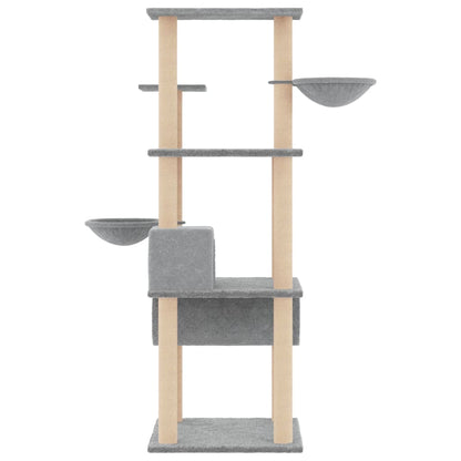 Kattmöbel Klösträd med sisalpelare ljusgrå 141 cm