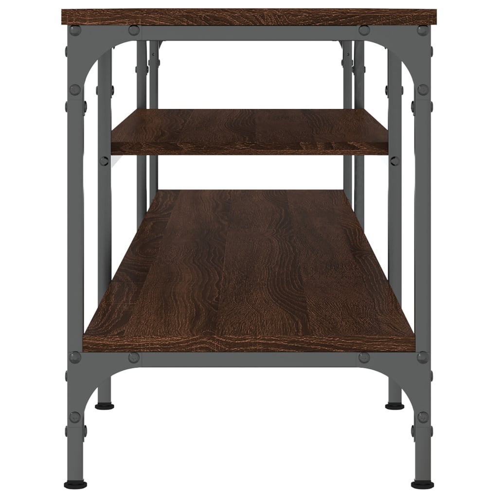 TV-Möbel Brun Ek TV-Bänk 161x35x45 cm & järn