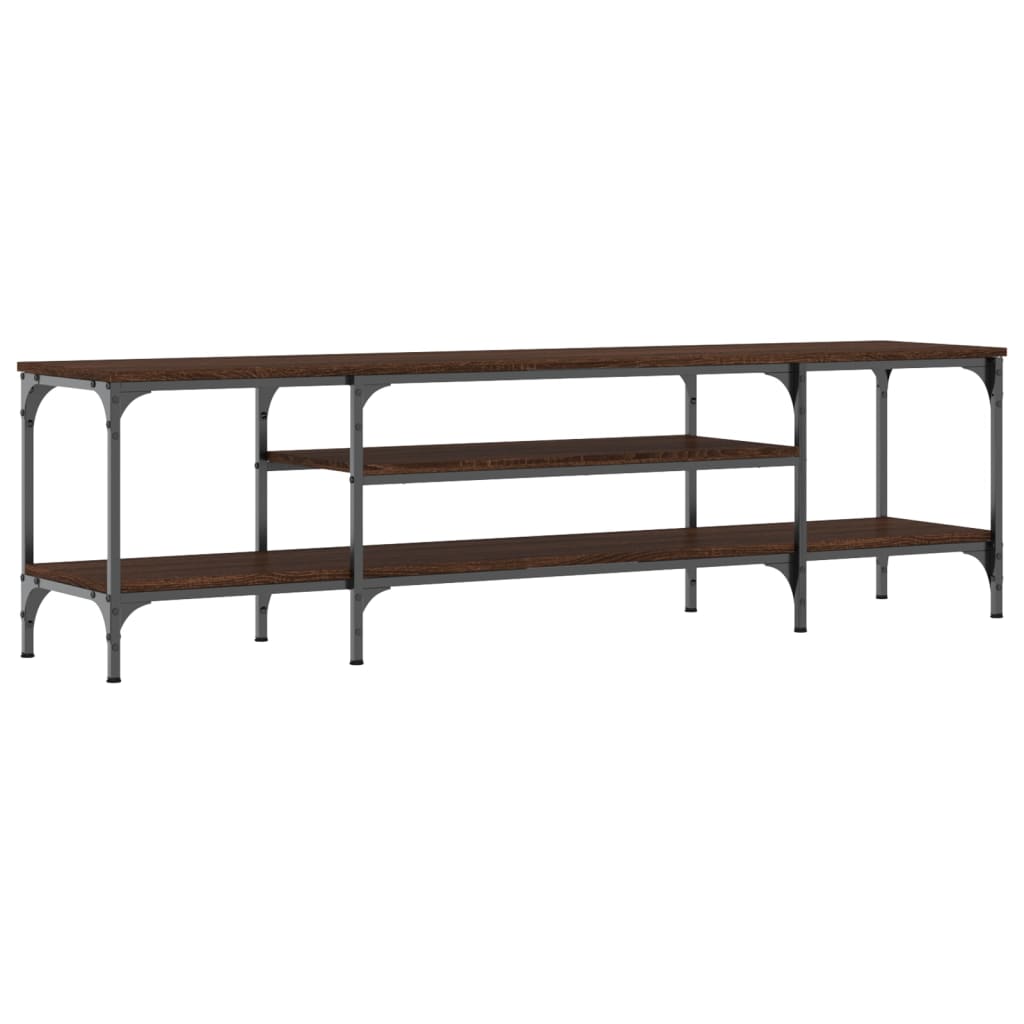 TV-Möbel Brun Ek TV-Bänk 161x35x45 cm & järn