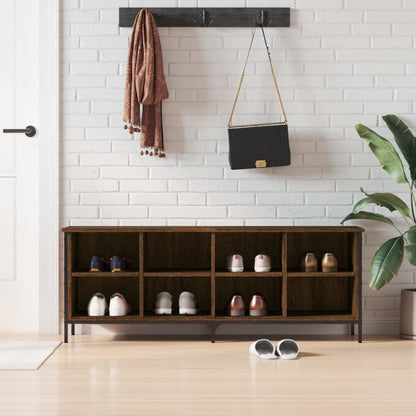 Skoställ Brun Ek Skohylla 131x35x50 cm