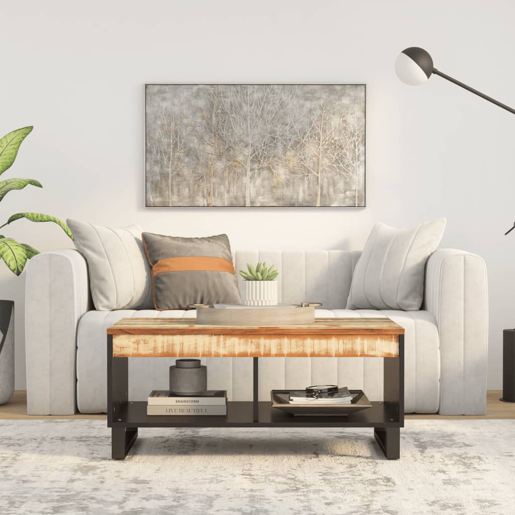 Soffbord Trä 90x50x40 cm massivt återvunnet trä