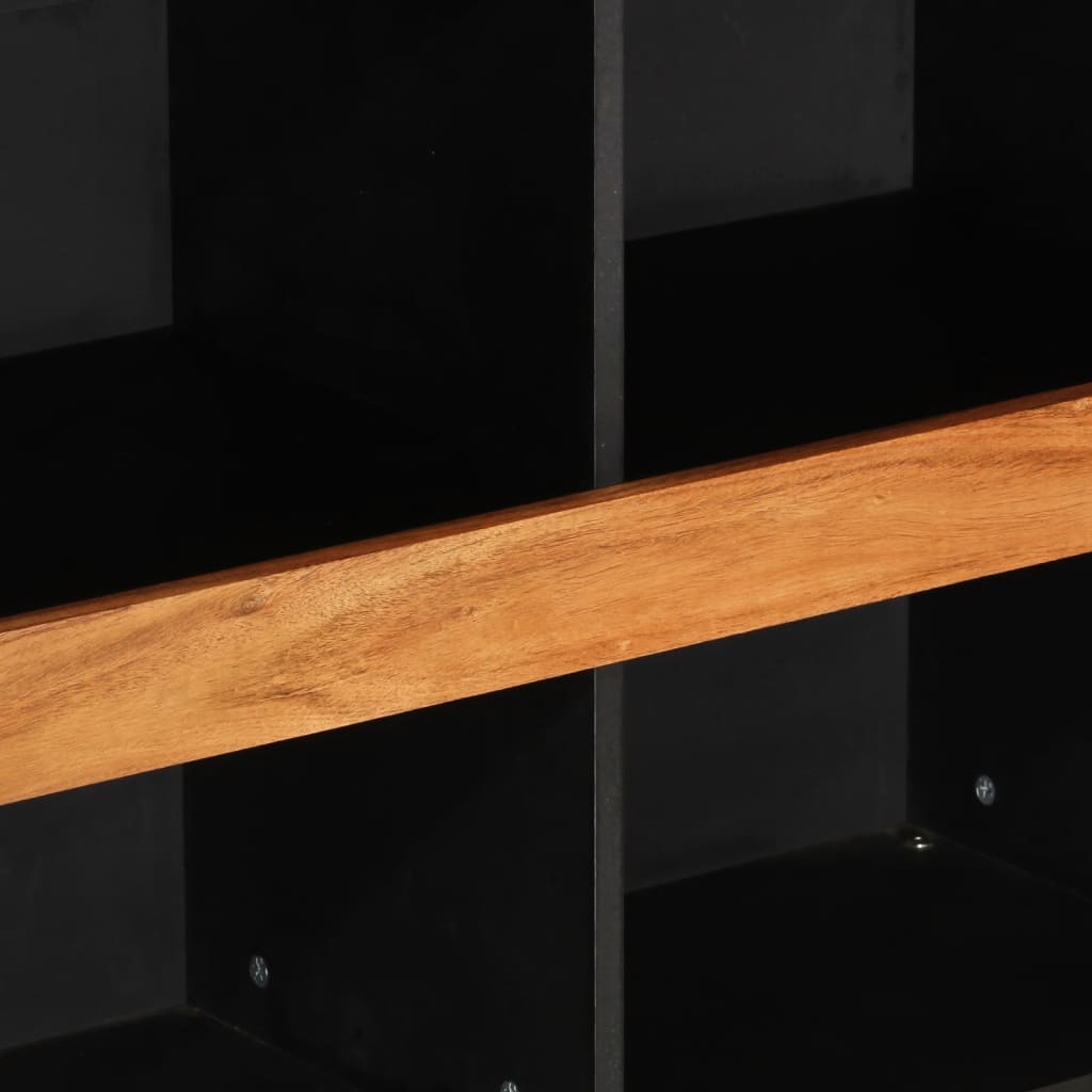 Skåp Svart 85x33x107 cm massivt akaciaträ