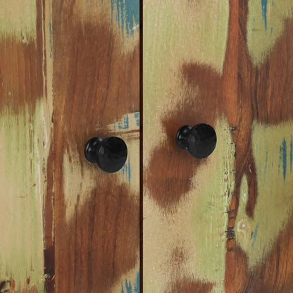 Skänk Trä med 4 dörrar 60x33x75 cm massivt återvunnet trä