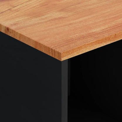 Skänk Trä med 2 dörrar 80x33x75 cm massivt akaciaträ