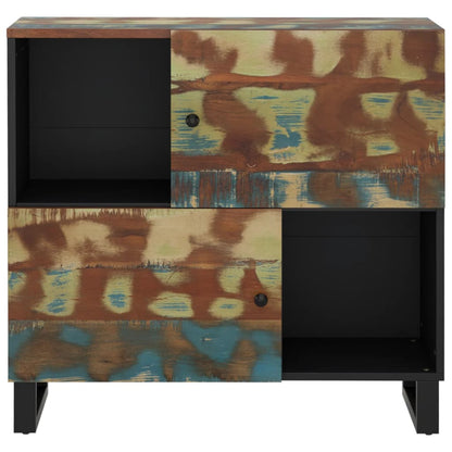 Skänk Trä med 2 dörrar 80x33x75 cm massivt återvunnet trä