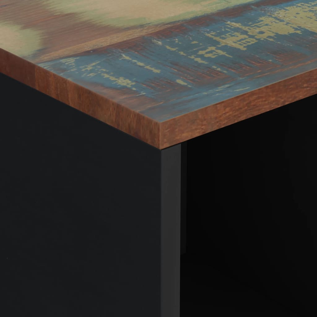 Skänk Trä med 2 dörrar 80x33x75 cm massivt återvunnet trä